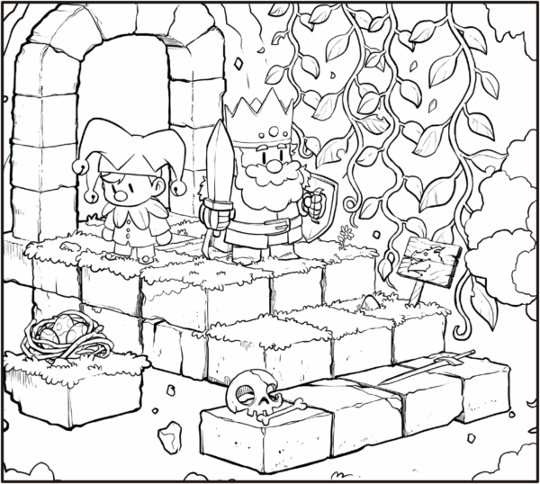 Aventuras no reino para colorir - Imagem 2